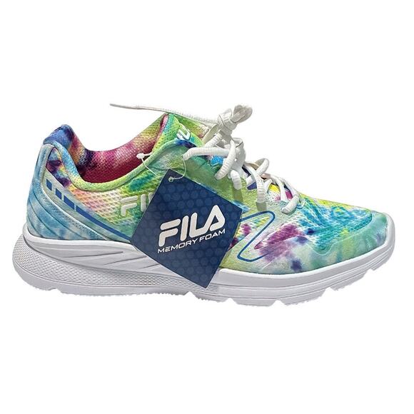 NWT Womens FILA Tie-Dye Rainbow Memory Foam Running Athletic Sneakers Size 9.5 - Picture 1 of 7